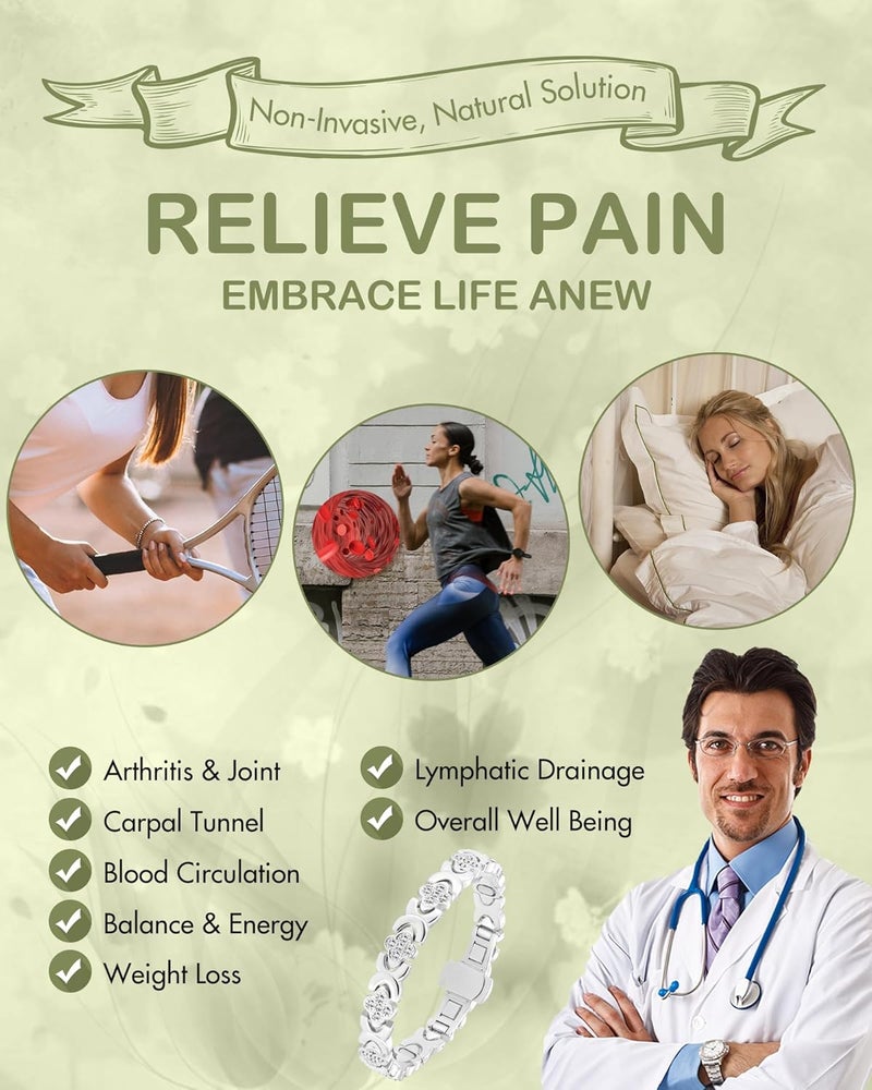 Feraco Pure Copper Bracelets for Women, 5X Ultra Strength Magnetic Bracelet with 5000 Gauss Neodymium Magnets & Upgraded Butterfly Clasp, Adjustable Jewelry Gift - Image 3